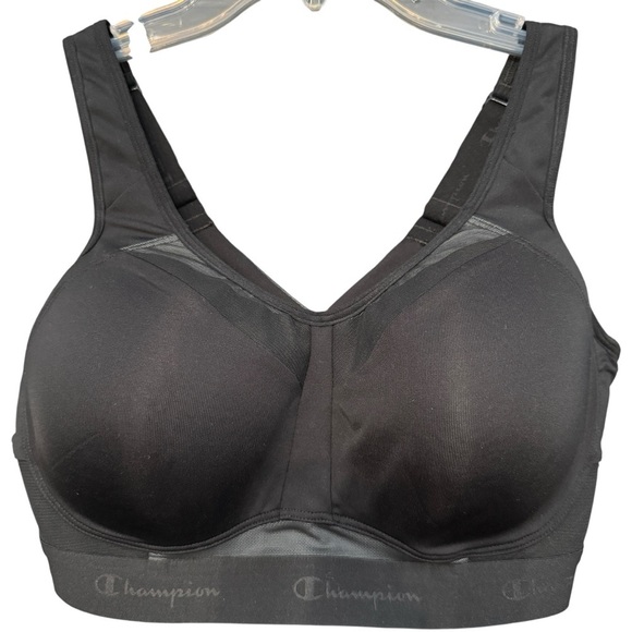 Champion Black Sports Bra Molded Support No Size Tag Fits Like Medium - Picture 1 of 4